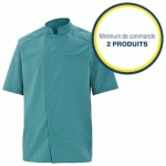 VESTE DE CUISINE HOMME BLEU AQUA MIKASI T.XL