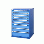 ARMOIRE 9 TIROIRS TM CLASSIC 80,5X120 CM BLEU PIGEON/BLEU CLAIR - MANUTAN COLLECTIVITÉS