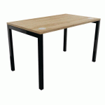 BUREAU DROIT ASTRO ARCHE 120X70 CHÊNE VIEILLI/NOIR - BURONOMIC