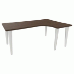 BUREAU EVIDENCE ASYMÉTRIQUE 180X120 RETOUR D NOYER/BLANC - VINCO