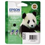 EPSON CARTOUCHE D'ENCRE PANDA T0501 N (C13T05014210) - TWIN PACK - COULEUR: NOIR (LOT DE 2)