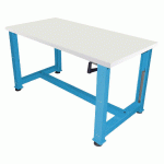 ETABLI À MANIVELLE STRATIFIÉ 1750 X 750 X HT 737/1037 CM BLEU 5012 - MANUTAN COLLECTIVITÉS