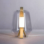 PRANDINA LUISA T1 LAMPE 2 700 K LAITON/TRANSPARENT