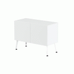 RANGEMENT BAS TENI LARG.80 CM 2 PORTES BLANC/BLANC - MBA