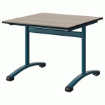 TABLE MALIBU 80X80 T4 DL STRA ANTIB ACACIA/NOIR BLEU 5025