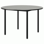 TABLE MALIBU Ø120 T6 4P STRA ISOSON GRIS 1400/NOIR NOIR 9005 - MANUTAN EXPERT