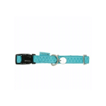 DOOGY GLAM - COLLIER RÉGLABLE MAC LEATHER TURQUOISE TAILLE : T1 - TURQUOISE