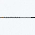 CRAYON GRAPHITE HB - EMBOUT GOMME - CORPS TRIANGULAIRE - MINE COLLEE