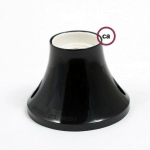 CREATIVE CABLES - PORTE-LAMPE 90° E27 MURAL OU DE PLAFOND EN THERMOPLASTIQUE NOIR - NOIR