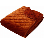 ENJOY HOME - PLAID VELOURS 125X150 CM GATSBY DOUBLURE SHERPA COGNAC