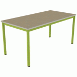 TABLE CARÉLIE MOB 160X80 T6 STR POLY. HM. BEIGE/VERT AC - MOBIDECOR