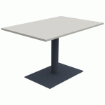 TABLE MANO 120X80 T6 - STRAT ABS GRIS PERLE/NOIR SABLÉ - MOBIDECOR