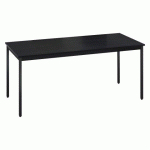 TABLE MULTI-USAGE L 180 X P 80 CM ZONZA NOIR PIEDS NOIR