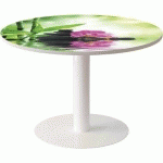 TABLE RONDE Ø 115 CM EASY OFFICE PLATEAU DÉCOR BAMBOU - MEET BY PAPERFLOW