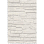 PAPIER PEINT À MOTIF BRIQUE ET PIERRE BLANC TAPISSERIE BLANCHE UNI IMITATION BRIQUE PAPIER PEINT BRIQUE IDÉAL SALLE DE BAIN - BLANC, GRIS