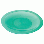ASSIETTES PLATES POLYPROPYLÈNE Ø 26 CM - TRANSLUCIDE VERT - PLASTOREX