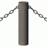 BORNE BARCELONE Ø 16 CM 2 ANNEAUX - ZINC GRIS PROCITY - PROCITY