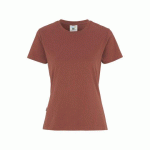 COTTOVER T-SHIRT COL ROND FEMME - CERTIFIÉ GOTS ROUGE ROUILLE - TAILLE XL