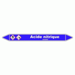 LOT DE 3 - MARQUEUR DE TUYAUTERIE - ACIDE NITRIQUE - VINYLE LAMINÉ - NFX 08-105 150 X 12 MM
