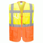 LOT DE 3 - PORTWEST S376 GILET EXECUTIVE PRAGUE JAUNE/ORANGE - TAILLE XXXL