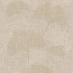 PAPIER PEINT GINKGO INTISSÉ SALON & BUREAU | PAPIER PEINT FEUILLE BEIGE MARRON CHAMBRE | TAPISSERIE FEUILLAGE BEIGE IDÉALE COULOIR - 10,05 X 0,53 M