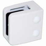 PINCES À VERRE CARRÉ 55X55 MM – SUPPORT PLAT – ZAMAK BLANC DESIGN PRODUCTION
