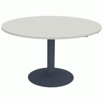 TABLE MANO RÉGLABLE Ø130 STRAT ABS GRIS PERLE/NOIR SABLÉ