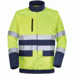 BLOUSON FLUO BASE XP 9D81 - JAUNE FLUO / MARINE - 4 - CEPOVETT SAFETY