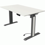 BUREAU RÉGLABLE MOVE 1 ADVANCE BLANC/ANTHRACITE - 140X80 CM - KERKMANN
