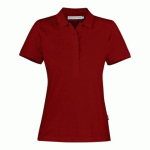 JAMES HARVEST NEPTUNE POLO PIQUE FEMMES BORDEAUX - TAILLE S