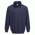 LOT DE 2 - PORTWEST B309 SWEATSHIRT COL ZIPPÉ SORRENTO MARINE - TAILLE L