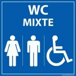 LOT DE 2 - PANNEAU WC MIXTE PMR - 350 X 350 - PVC