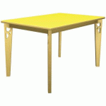 TABLE IRISS 120 X 80 CM 4P - STRAT VERT POMME/HÊTRE NATUREL