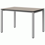 TABLE MALIBU 120X80 T6 SOUDÉ ST ANTIB ACACIA/NOIR GRIS 9006 - MANUTAN EXPERT