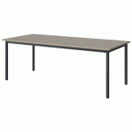 TABLE MALIBU 180X80 T4 4P STRA ABS GRIS U727/GRIS 7016