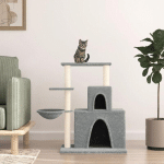 ARBRE À CHAT AVEC GRIFFOIRS EN SISAL GRIS CLAIR 83 CM