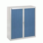 ARMOIRE À RIDEAUX GRIS DÉMONTABLE H 136 X L 120 CM - BLEU