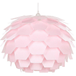 LAMPE DE SUSPENSION 60 CM E27 MAX 60W EN SYNTHÉTIQUE ROSE ET BLANC CÔNE DE PIN SEGRE - ROSE