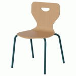 CHAISE MALIBU 4P - T3 - COQUE HÊTRE / ACIER BLEU 5025 - MANUTAN EXPERT