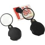 LOUPE DE POCHE,2 PCS MINI LOUPE DE LECTURE EN VERRE OPTIQUE 5 X LENTILLE LOUPE AVEC ÉTUI DE PROTECTION CORTICAL LOUPE DE PAGE