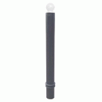 POTEAU MÉMOIRE DE FORME GRIS Ø80MM TÊTE BOULE BLANCHE - VISO
