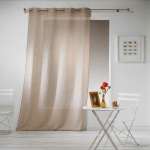 RIDEAU EFFET LIN HALTONAS NOISETTE 140X280CM