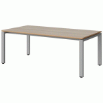 TABLE MALIBU 160X80 T3 SOUDÉ STRA ALAISÉ ACACIA/GRIS 9006