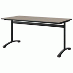TABLE MALIBU 160X80 T6 DL STR ANTIB CHÊN 1146/NOIR NOIR 9005 - MANUTAN EXPERT