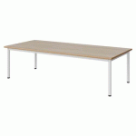 TABLE MALIBU 180X80 T1 4P STRA ALAISÉ ACACIA/BLC 9016