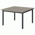 TABLE MALIBU 80X80CM T1 4P STRA ABS GRIS U727/GRIS 7016