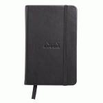 WEBNOTEBOOK 9X14 CM 192 PAGES UNI PAPIER IVOIRE 90G FERMETURE ÉLASTIQUE - NOIR - LOT DE 2