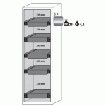 ARMOIRE S-PHOENIX TOUCHLESS-90 S90.196.060.FDAO GRIS - ASECOS