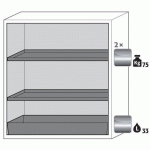 ARMOIRE SÉCURITÉ S-CLASSIC-90 S90.129.120.WDAS GRIS CLAIR