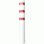 BORNE ACIER Ø 273 X 5 MM À BÉTONNER BLANC/ ROUGE L2000 MM - SCHAKE
